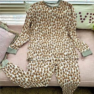 Burt’s Bees Baby Squash Goals Ladies Pajamas (Large Pants and Extra Large Top)